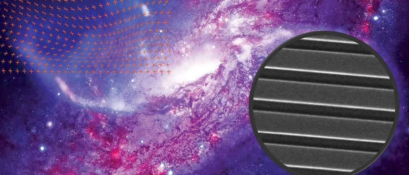 Galaxy with X-ray grating overlaid